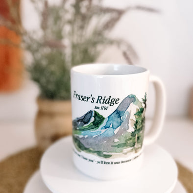 Fraser's Ridge Outlander Mug--Painted Lavender