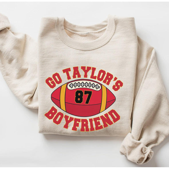 Go Taylor's Boyfriend Crewneck Sweatshirt--Painted Lavender