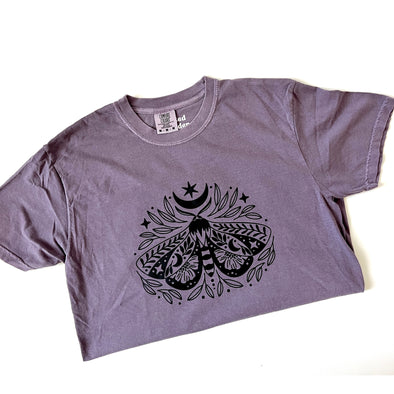 Luna Moth Tee - Mystic Purple--Painted Lavender