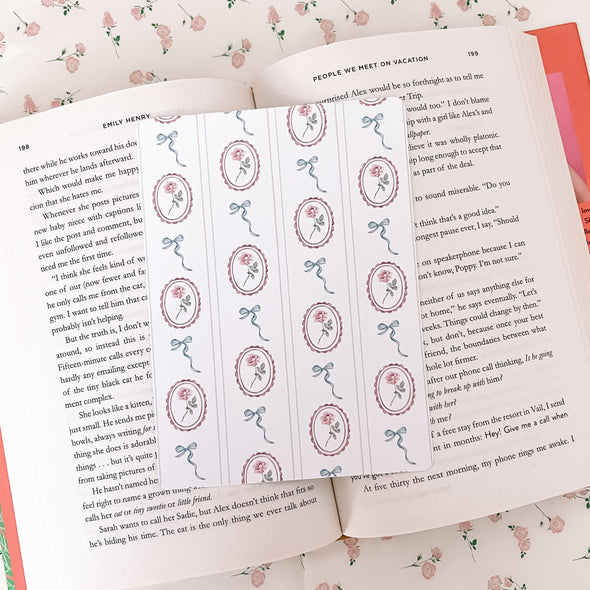 Cottage Rose Cameo Kindle Insert-Stickers-Painted Lavender