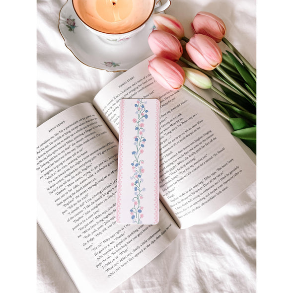 Coquette Floral Stripe Bookmark-Stickers-Painted Lavender