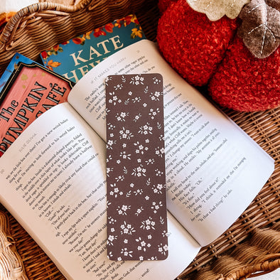Neutral Fall Floral Bookmark