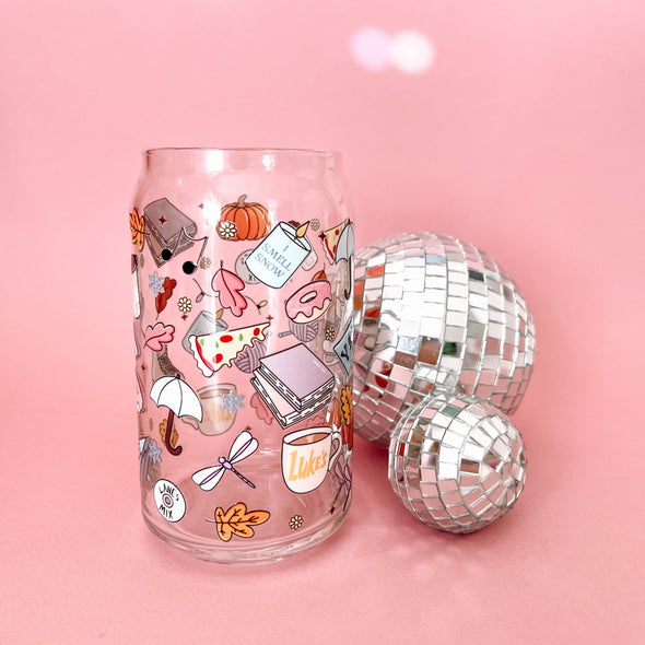 Gilmore Girls Icons Glass Cup-Painted Lavender