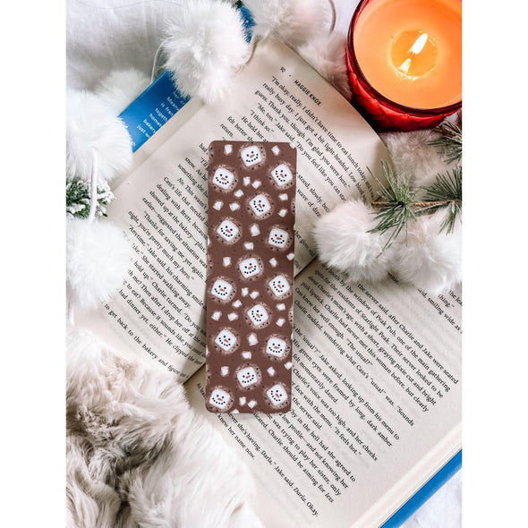 Hot Chocolate Marshmallows Bookmark-Bookmarks-Painted Lavender