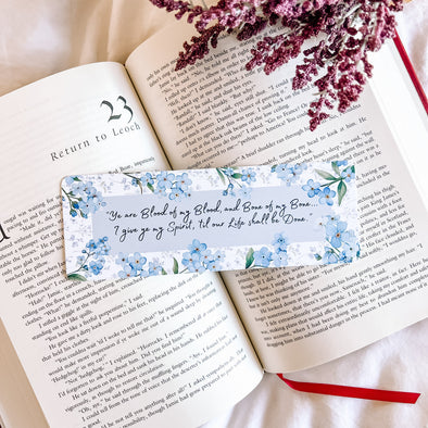 Blood of My Blood Forget Me Not Flower Bookmark-Bookmarks-Painted Lavender
