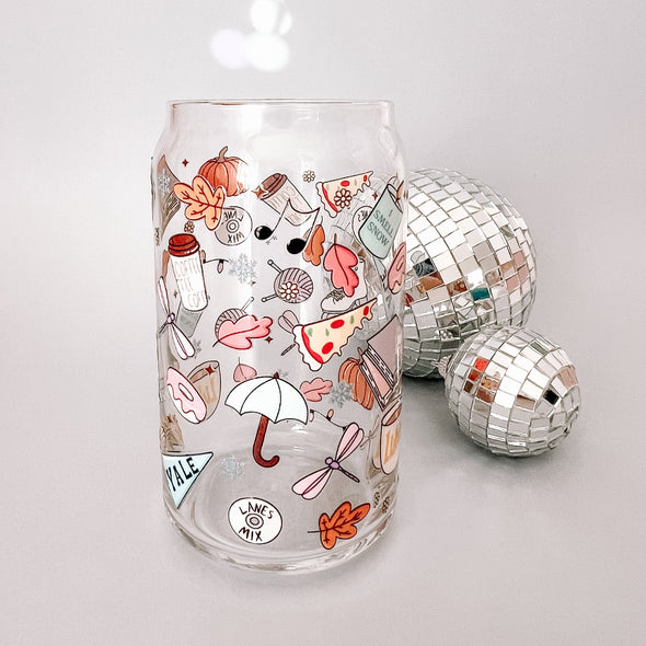 Gilmore Girls Icons Glass Cup-Painted Lavender