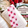 Strawberry and White Florals Bookmark-Stickers-Painted Lavender