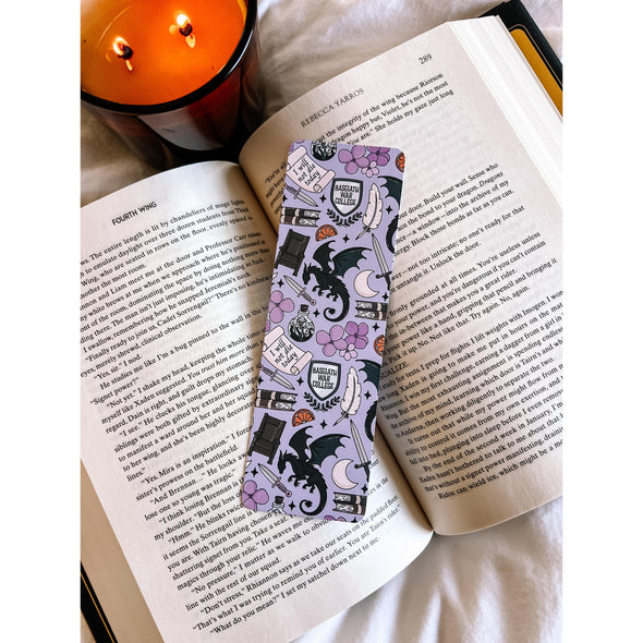 Dragon Romantasy Fourth W Bookmark-Stickers-Painted Lavender