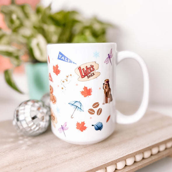 Gilmore Girls Mug--Painted Lavender