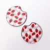 Strawberry Car Coasters - Set of 2--Painted Lavender