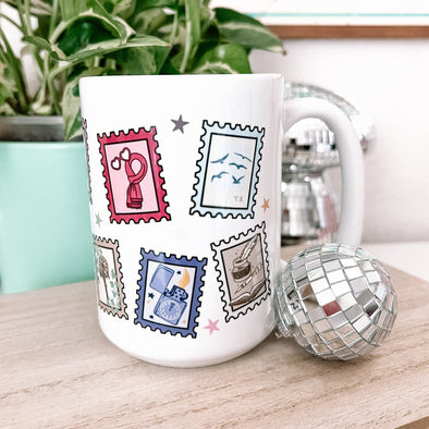 Swift Eras Stamp Collection Mug-Painted Lavender