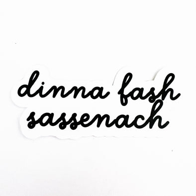 Dinna Fash Sassenach Sticker-Stickers-Painted Lavender