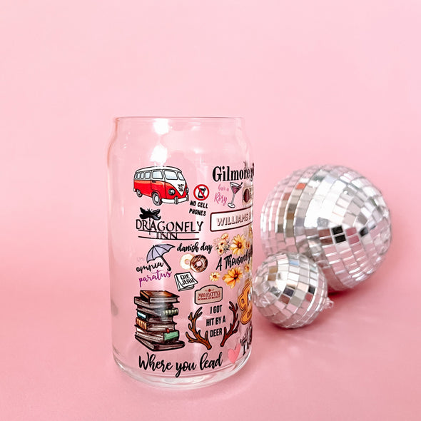 Gilmore Girls Where You Lead I Will Follow Glass Cup-Painted Lavender