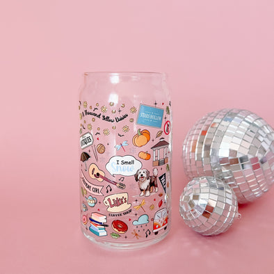 Stars Hollow Icons Glass Cup-Painted Lavender