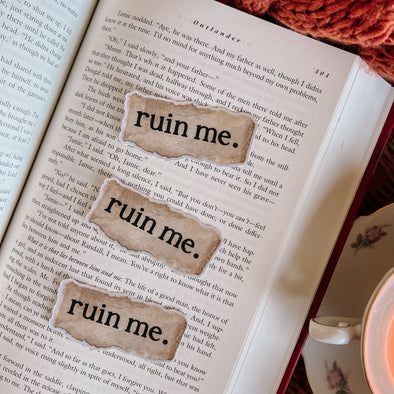 Ruin Me Vintage Sticker-Stickers-Painted Lavender