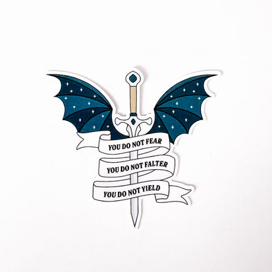 You Do Not Yield Fantasy Book Lover Sticker-Stickers-Painted Lavender