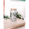Fraser's Ridge Frosted Glass Can Cup-Painted Lavender