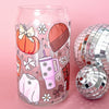Cozy Season Glass Cup-Painted Lavender