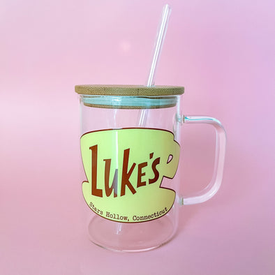 Luke's Diner Glass Mug-Painted Lavender