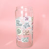 My Mental Breakdown Affirmations Glass Cup-Painted Lavender