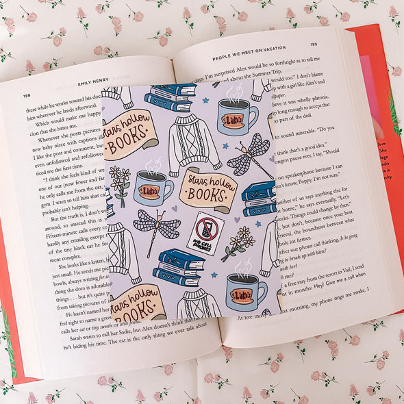 Stars Hollow Books Kindle Insert-Stickers-Painted Lavender