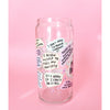 My Mental Breakdown Affirmations Glass Cup-Painted Lavender