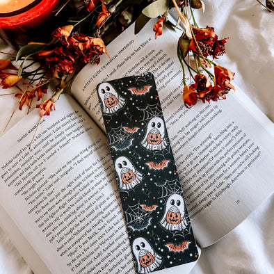 Pumpkin Spice Ghost Bookmark-Stickers-Painted Lavender