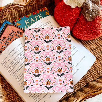 Pink Bow Jackolantern Bat Garland Kindle Insert-Kindle Acessories-Painted Lavender