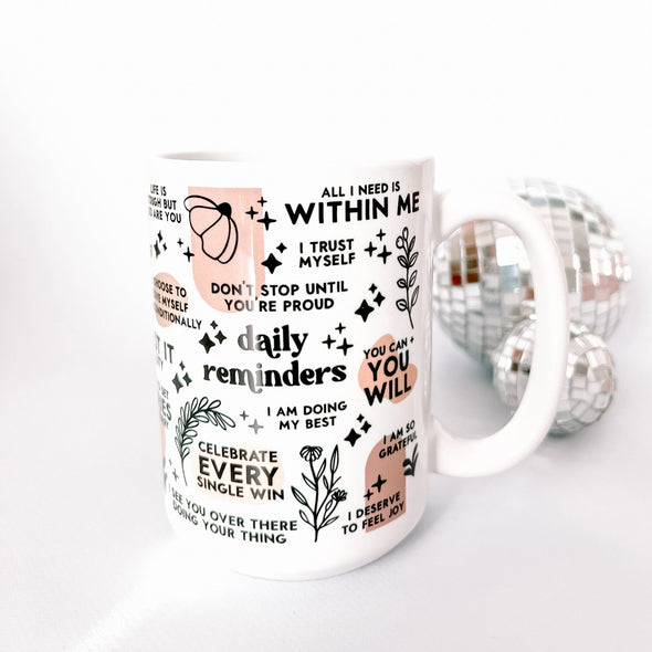 Daily Reminders Positive Affirmations Mug-Painted Lavender