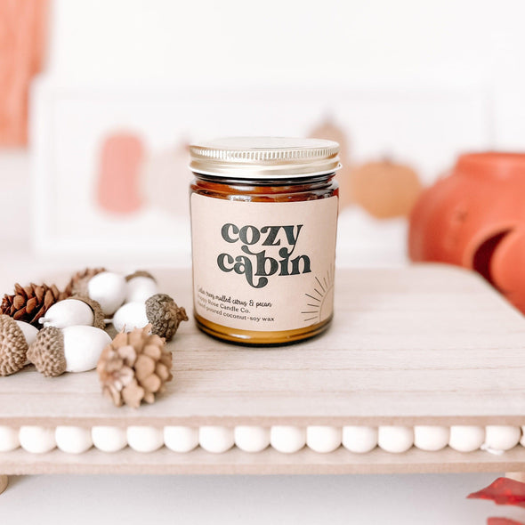 Cozy Cabin Soy Candle--Painted Lavender