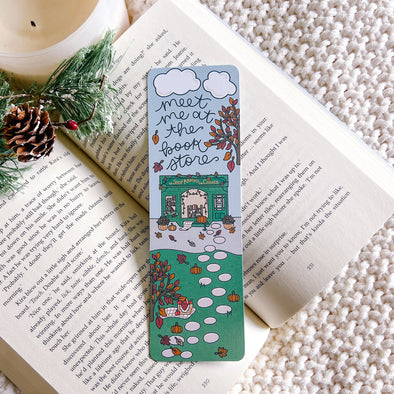 Meet Me At The Bookstore You've Got Mail Bookmark-Bookmarks-Painted Lavender