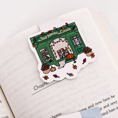 The Shop Around The Corner Bookstore Magnetic Bookmark-Stickers-Painted Lavender