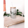 Fraser's Ridge Frosted Glass Can Cup--Painted Lavender