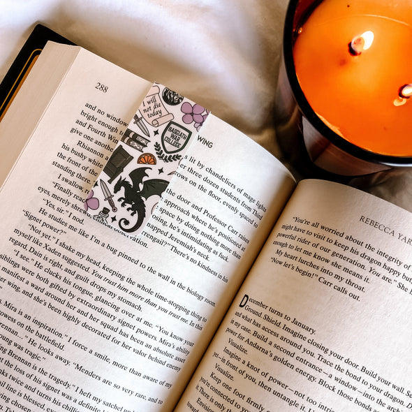 Romantasy Dragon Fourth W Magnetic Bookmark-Stickers-Painted Lavender