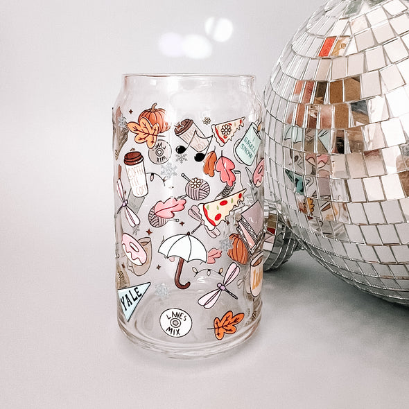Gilmore Girls Icons Glass Cup-Painted Lavender