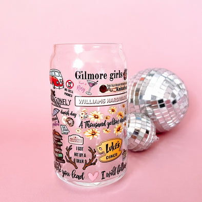 Gilmore Girls Where You Lead I Will Follow Glass Cup-Painted Lavender