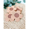 Daisy Flower Cork Coaster--Painted Lavender