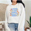 A Book A Day Keeps Reality Away Crewneck Sweatshirt-Painted Lavender