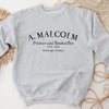A Malcolm Printer and Bookseller Sweatshirt-Painted Lavender