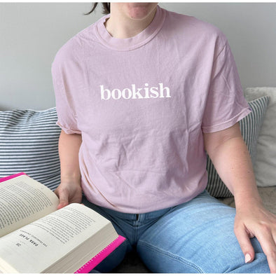 Bookish Minimal Tshirt--Painted Lavender