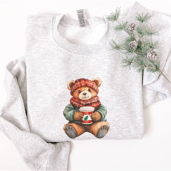 Cozy Bear Crewneck Sweatshirt-Painted Lavender