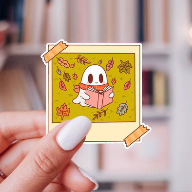 Cozy Day Bookish Sticker-Stickers-Painted Lavender