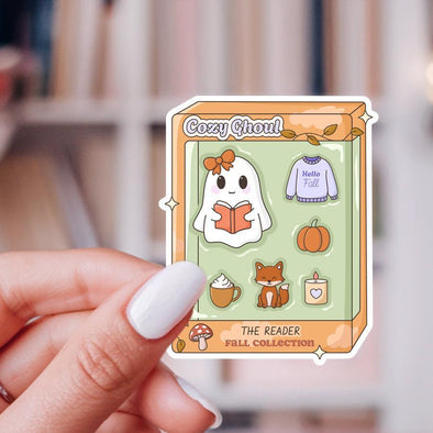 Cozy Ghoul Fall Collection Sticker-Stickers-Painted Lavender
