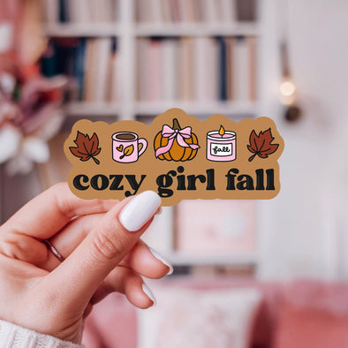 Cozy Girl Fall Sticker-Stickers-Painted Lavender