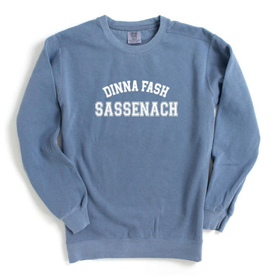 Dinna Fash Sassenach Varsity Premium Crewneck Sweatshirt-Painted Lavender
