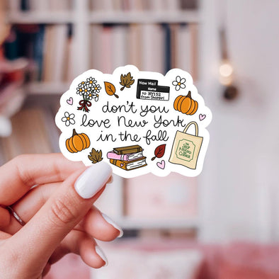 Don't You Love New York In the Fall Sticker-Stickers-Painted Lavender