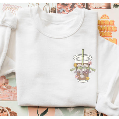 Emotional Support Coffee Crewneck--Painted Lavender