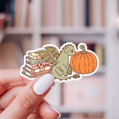 Book Dragon Fall Bookish Sticker-Stickers-Painted Lavender