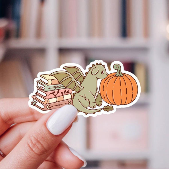 Book Dragon Fall Bookish Sticker-Stickers-Painted Lavender