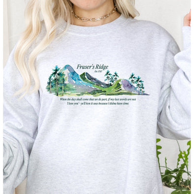 Fraser's Ridge Quote Crewneck Sweatshirt-Painted Lavender